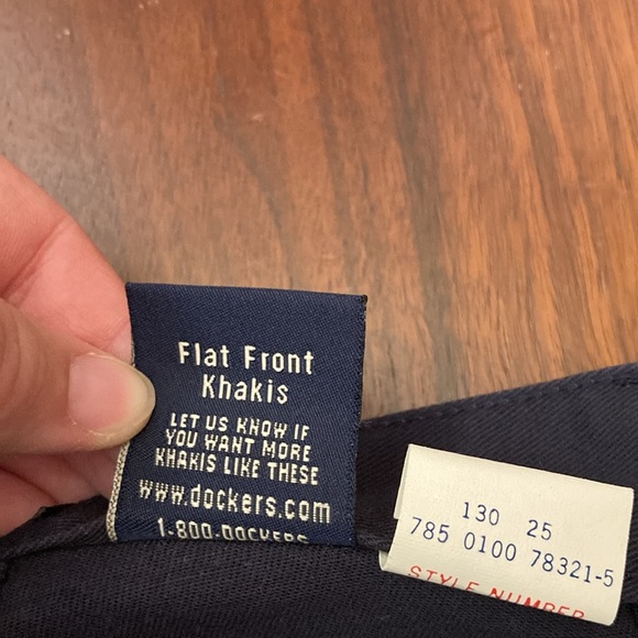 Dockers navy blue flat front khakis - Picture 10 of 12